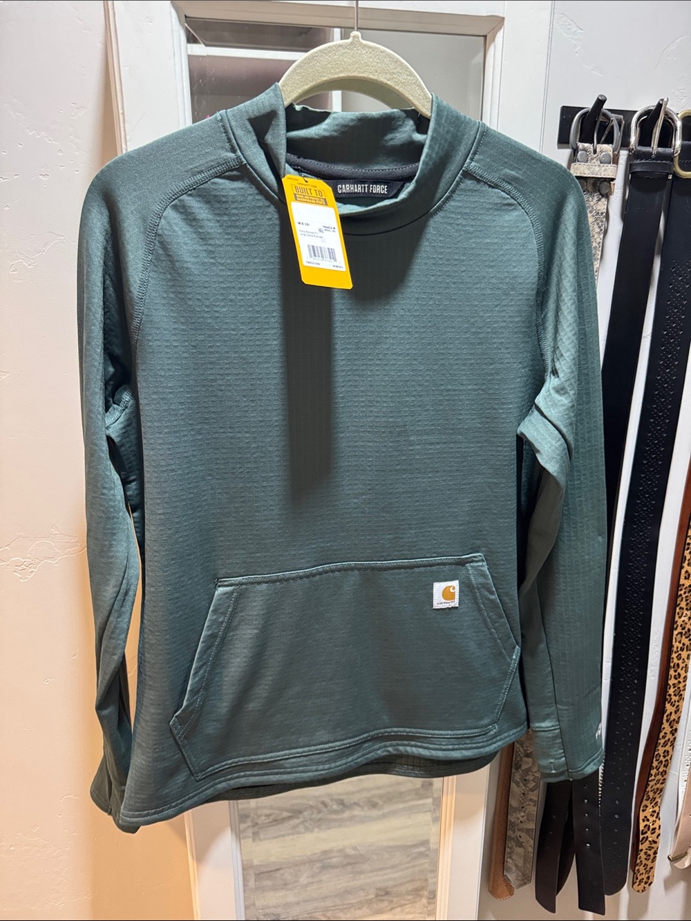 Carhartt Force Dark Olive Green Pullover Hoodie